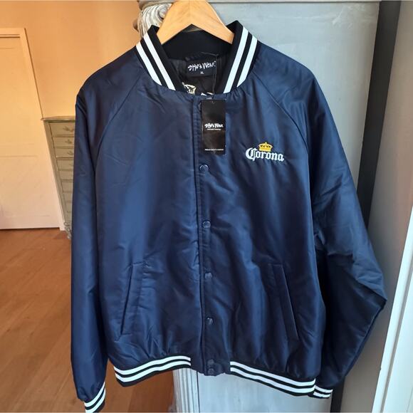 Corona Bomber Jacket XL "100 Years on La Playa" Navy Full Back Embroidery - Picture 5 of 10